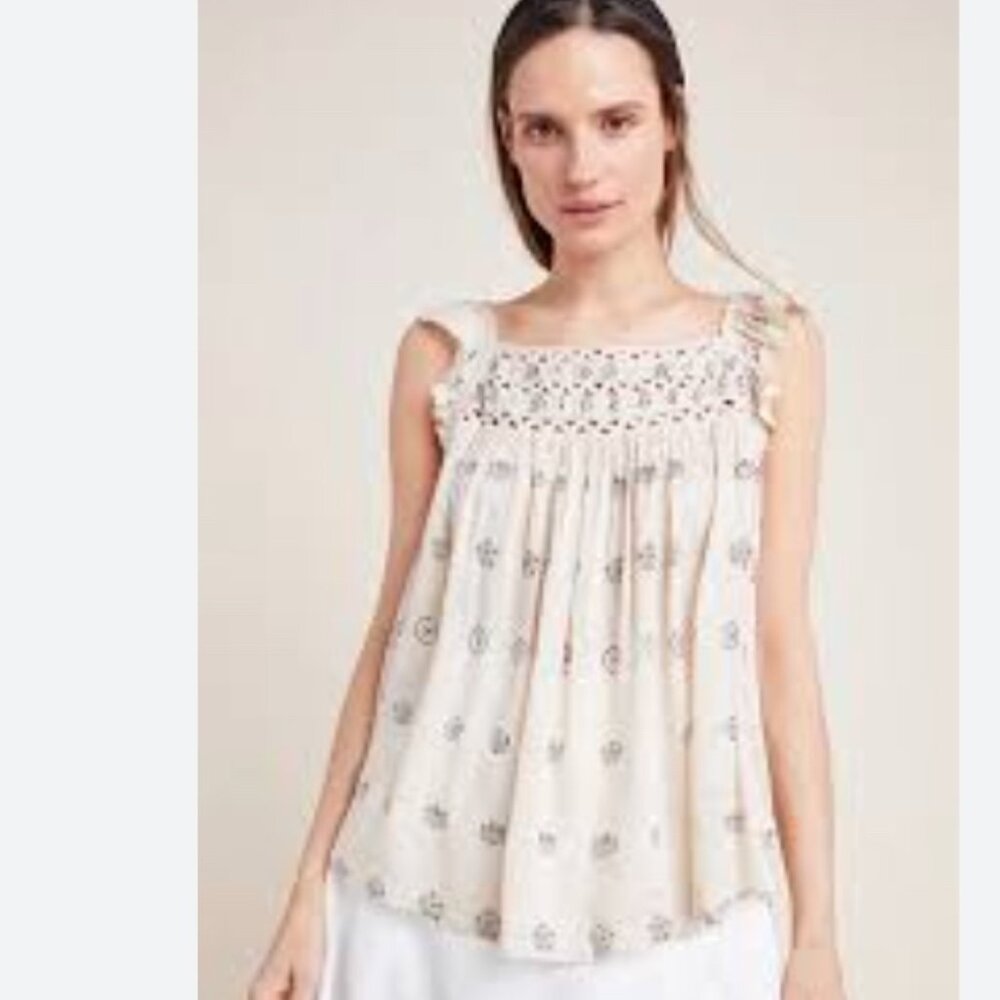Ranna Gill Eastwick Sleevelss Boho Patterned Top